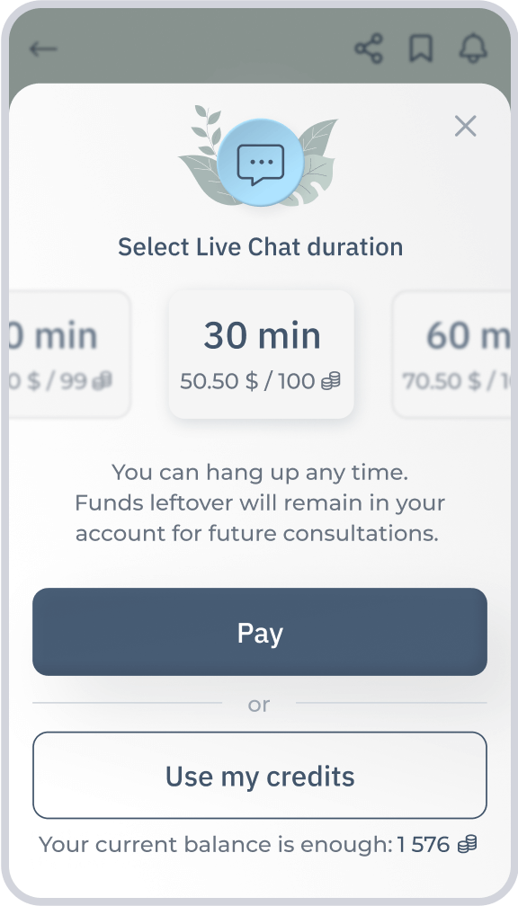 Select duration to pay