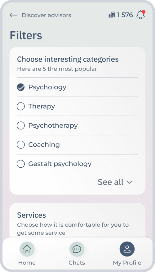 Choose categories