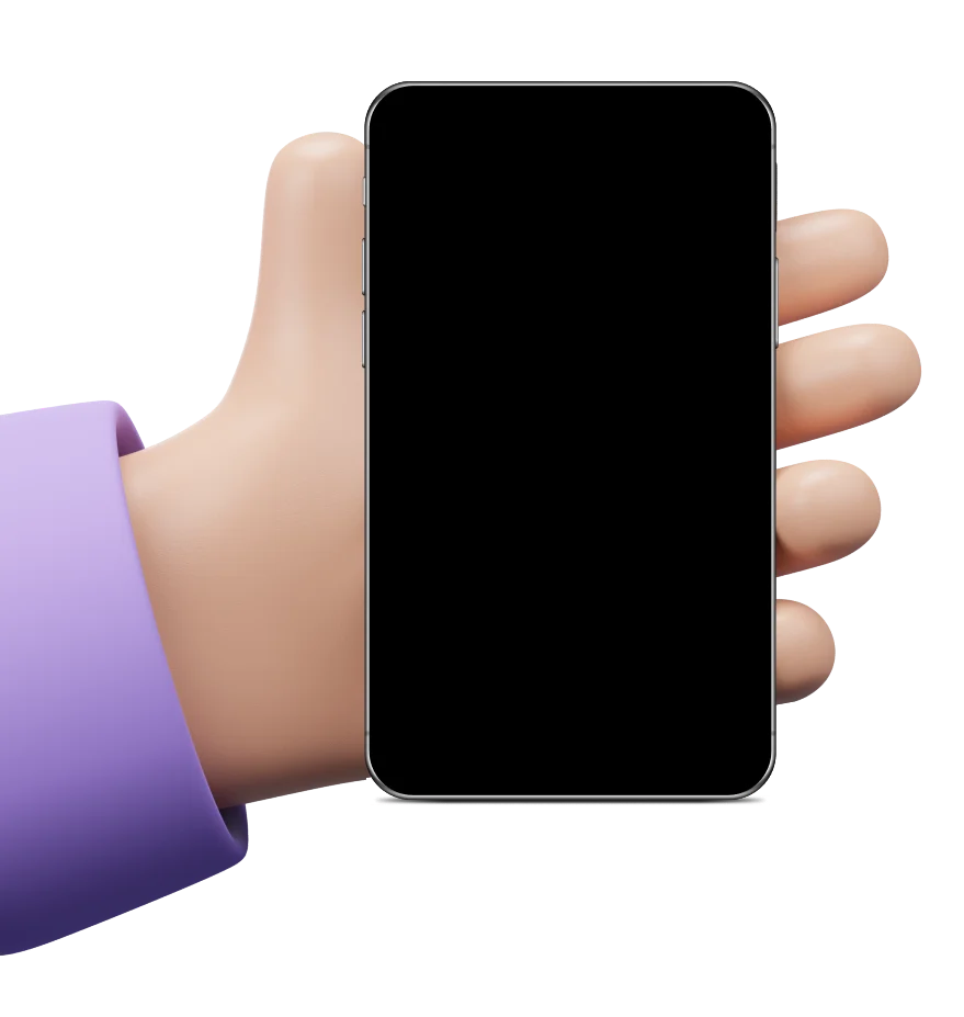 hand with phone